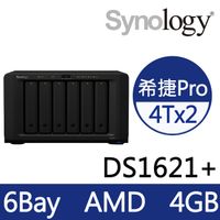 [Seagate NAS碟(5年保) 4TB*2] Synology DS1621+ 6Bay NAS