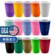 派對城 現貨 【16oz塑膠免洗杯50入-多色可選】 美國製造 品質保證 派對杯 彩色塑膠杯 beer pong 投球杯