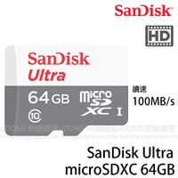 SanDisk Ultra micro SD SDXC 64GB 100MB/S 667X 高速記憶卡(終身保固) 64G SDSQUNR-064G
