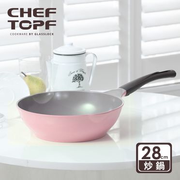 韓國Chef Topf La Rose玫瑰薔薇系列28公分不沾炒鍋