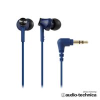 鐵三角 ATH-CK350M 耳塞式耳機(附捲線器)【藍色】