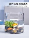 烏龜缸 金魚缸 玻璃 水族箱小型創意生態圓形 圓柱大號烏龜缸 造景培裝飾