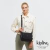 Kipling 曜岩黑品牌經典圓標多袋實用側背包-GABBIE S