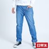 EDWIN 迦績 EJ7透氣中腰錐形牛仔褲(石洗藍)-男款