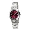 CASIO卡西歐LTP-1241D-4A2簡約指針錶 深紅色面 33mm 女錶 LTP-1241D-4A2DF 防水手錶 鋼錶帶款
