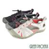 【GREEN PHOENIX】不規則圖形撞色網布束帶休閒護趾涼鞋/運動涼鞋/溯溪鞋