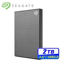 Seagate Backup Plus Slim 2TB USB3.0 2.5吋行動硬碟-灰
