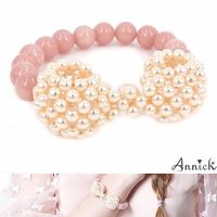 【Annick】Annabelle珍珠蝴蝶結手環-真珠粉
