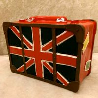 英國風格行李箱造型存錢筒