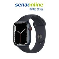 Apple Watch S7 LTE 45mm 午夜鋁金屬-午夜色運動型錶帶［預約賣場］
