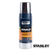 【美國Stanley】不鏽鋼保溫瓶／經典真空保溫瓶 0.47L-錘紋藍