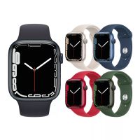 Apple Watch Series 7 (GPS版) 41mm鋁金屬錶殼搭配運動型錶帶 星光/星光