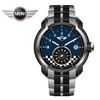 萬寶鐘錶MINI手錶/腕錶 MINI Swiss Watches 靛藍方賽車格紋石英計時雙色鍊帶錶 45mm MINI-51ES