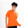 【遊遍天下】MIT男款抗UV透氣排汗V領衫T恤 S106桔色(S-3L)