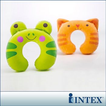 【INTEX】充氣護頸枕-動物造型隨機出貨
