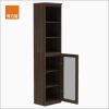 【特力屋】組 -萊特 組合式書櫃 深木櫃/深木層板4入/深玻門1入 40x30x174.2cm