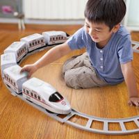 兒童玩具 軌道小火車玩具男女孩電動軌道車模型套裝汽車幼兒童玩具車3-4歲6