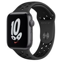 Apple Watch SE Nike GPS ; 44mm 太空灰色鋁金屬錶殼 Pure Platinum 配黑色／黑洞 Nike 運動型錶帶 _ 台灣公司貨