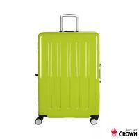 【CROWN 皇冠】27吋 大容量鋁框行李箱高光綠