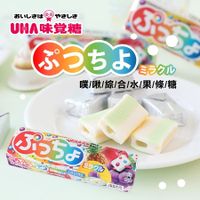 日本 UHA 味覺糖 噗啾綜合水果條糖 50g 普超軟糖 水果軟糖 軟糖 噗啾糖 糖果 噗啾條糖 日本軟糖