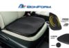 權世界@汽車用品 日本 BONFORM 車用高彈棉 皮革+透氣網布 雙C臀型 止滑棒固定式舒適坐墊 B5334-43