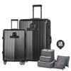 【BENTLEY】29吋+20吋 PC+ABS 升級鋁框拉桿輕量行李箱 二件組-黑
