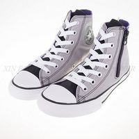 CONVERSE 中筒帆布鞋 灰/黑/紫-651755C