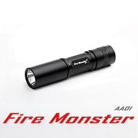 【Fire Monster】 15W 鋁鎂合金超迷你手電筒 CREE R2 LED AA01 激白光 戰術黑 手電筒