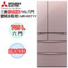 MITSUBISHI三菱日本原裝705L六門變頻冰箱 MR-WX71Y/P(水晶粉)