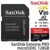 SanDisk Extreme PRO micro SD SDXC 128GB 170MB/S V30 A2 (免運 增你強/群光終身保固) 128G SDSQXCY-128G