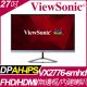ViewSonic VX2776-smhd 窄邊美型螢幕(27型/FHD/HDMI/DP/喇叭/AH-IPS)