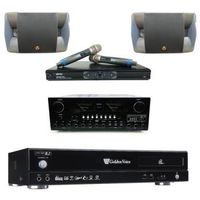 金嗓 Golden Voice CPX-900 R2卡拉OK點歌機4TB+AK-898擴大機+MR-865 PRO無線麥克風+P-500卡拉OK喇叭