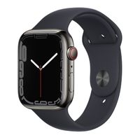 Apple Watch Series 7 LTE, 45mm Graphite Stainless Steel with Midnight Sport Band
