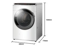 《Panasonic 國際牌》14公斤 變頻滾筒洗衣機 NA-V140HW-W (冰鑽白)