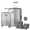 【BENTLEY】29吋+20吋 PC+ABS 升級鋁框拉桿輕量行李箱 二件組-銀