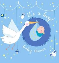 It’’s a Boy! Baby Shower Guest Book: Baby Boy and Stork, Sign in book Advice for Parents Wishes for a Baby Bonus Gift Log Keepsake Pages, Place for a P