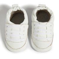 英國 shooshoos 健康無毒真皮手工學步鞋/嬰兒鞋_純白運動型2 (SS102961)(公司貨)
