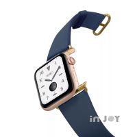 Apple Watch Series 1 2 Series 3 Series4 Series5 Series6 38 / 40mm 經典 知性 真皮錶帶-深藍色