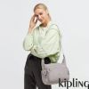 【KIPLING】沉穩迷霧灰多袋實用側背包-GABBIE