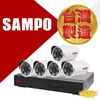 SAMPO 聲寶 8路5鏡優惠組合 DR-TWEX3-8 VK-TW2C66H 2百萬畫素紅外線攝影機 監視器