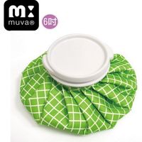 muva 冰熱雙效水袋(6吋)(綠格紋)