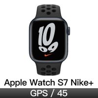 現金價一萬二 Apple Watch Nike S7 GPS 45mm 午夜色鋁金屬錶殼 黑色Nike運動型錶帶