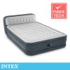 INTEX 豪華菱紋內建電動幫浦(fiber-tech)雙人加大充氣床-床頭檔片設計(64447ED)