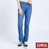 【抗暑涼感衣】EDWIN 迦績EJ7透氣錐形牛仔褲-女-中古藍