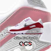 Nike 休閒鞋 Wmns Air Max 90 白 紅 女鞋 漆皮設計 氣墊 運動鞋 【ACS】 CU3004-176