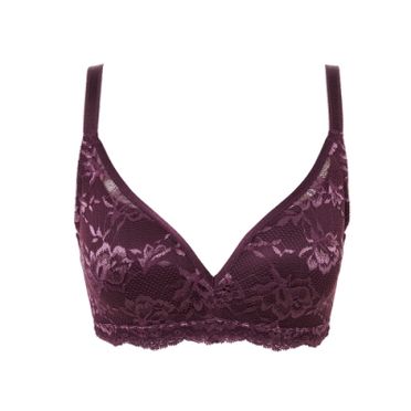 黛安芬-自然美型系列 包覆美背無鋼圈 C罩杯內衣 紫紅色