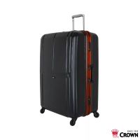 【CROWN 皇冠】彩色鋁框箱 29吋 拉桿箱 (大容量 超輕量 行李箱)29吋黑色桔框