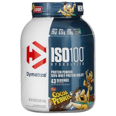 [iHerb] Dymatize Nutrition ISO100 Hydrolyzed，全分離乳清蛋白，光滑香蕉，5 磅（2.3 千克）