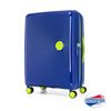 AT美國旅行者 25吋Curio立體唱盤刻紋硬殼可擴充TSA行李箱(航海藍)-AO8*51002