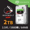 Seagate 希捷 【IronWolf那嘶狼】 2TB 64M 5900R 3年保 NAS硬碟(ST2000VN004)